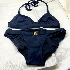 BCBG max Azria two piece black bikini swimsuit, size XS